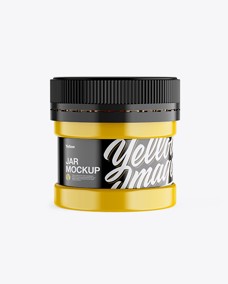 Glossy Jar Mockup - Front View