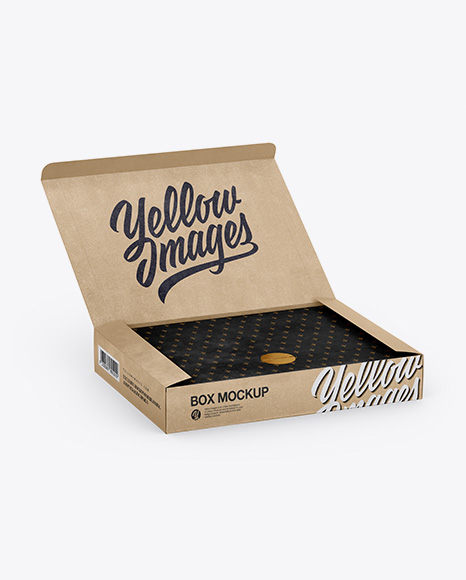 Opened Kraft Box Mockup - Half Side View (High-Angle Shot) - Download+Psd+Mockup+Box+Carton+Half+Side+View+High-Angle+Shot+Kraft+Kraft+Box+Mockup+Pack+...