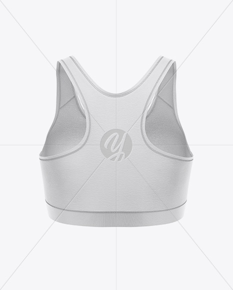 Women`s Sports Bra Mockup - Back view