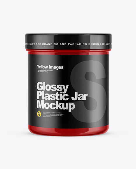 Glossy Jar Mockup - Front View - Glossy+Cosmetic+Jar+With+Metallic+Cap+Mockup+Front+View+In+Jar