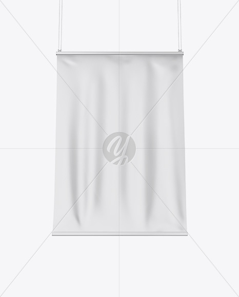 Matte Banner Mockup - Front View