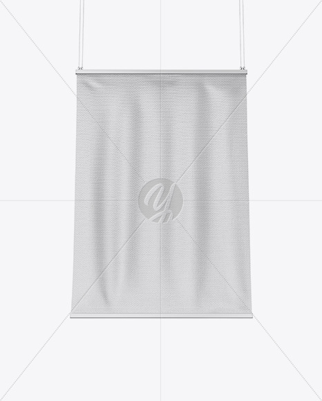 Textured Banner Mockup - Front View