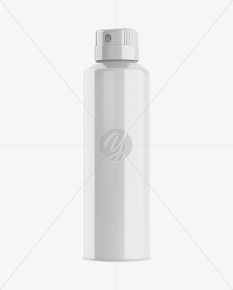 Glossy Spray Bottle Mockup - Half Side View