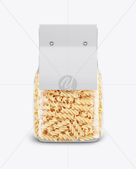 Fusilli Pasta with Label Mockup - Front View