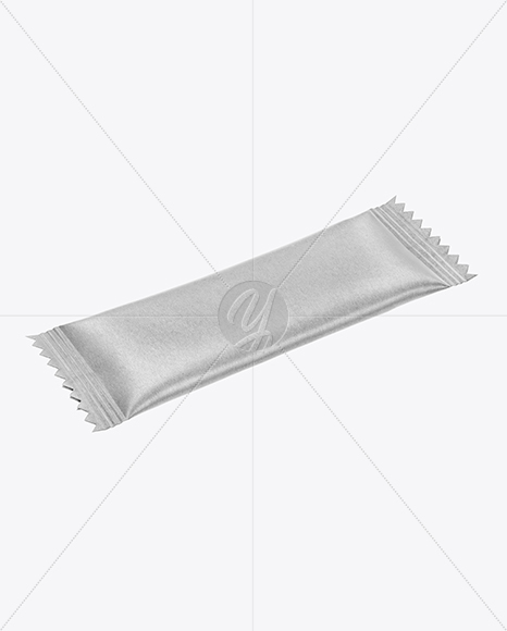 Kraft Snack Bar Mockup - Half Side View (High-Angle Shot)
