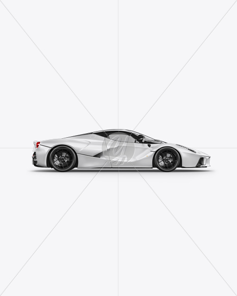 Super Car Mockup - Side View