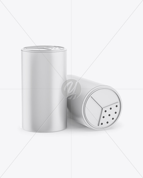 Two Matte Spice Cans Mockup