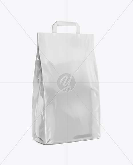 Glossy Food Bag Mockup - Half Side View