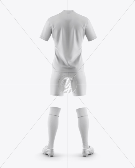 Men’s Full Soccer Kit Mockup - Back View