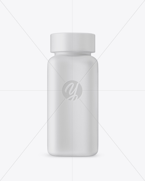 Plastic Jar in Matte Shrink Sleeve Mockup - Front View