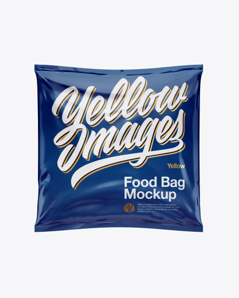 Glossy Food Bag Mockup