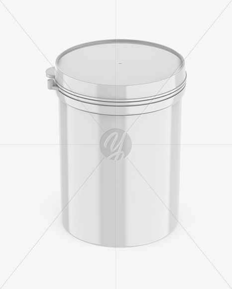 Glossy Jar Mockup - Front View (High-Angle Shot)