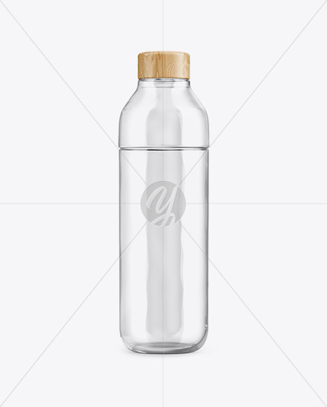 Glass Bottle With Water Mockup