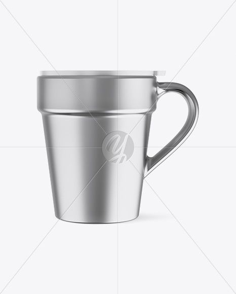 Matte Metallic Mug w/ Cap Mockup - Front View