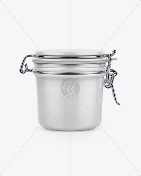 Ceramic Jar w/ Clamp Lid Mockup