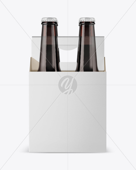 Amber Bottles Pack Mockup - Front View