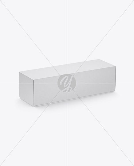 Textured Paper Box Mockup - Half Side View (High-Angle Shot)