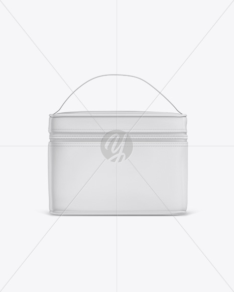 Glossy Cosmetic Bag Mockup - Front View