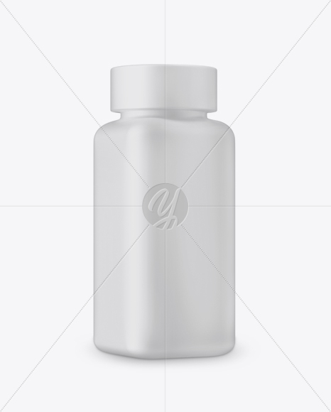 Plastic Jar in Matte Shrink Sleeve Mockup - Half Side View