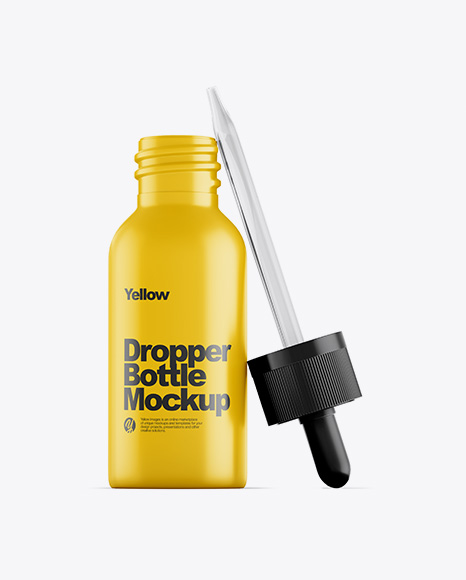 Opened Matte Dropper Bottle Mockup