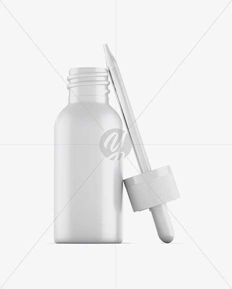 Opened Matte Dropper Bottle Mockup