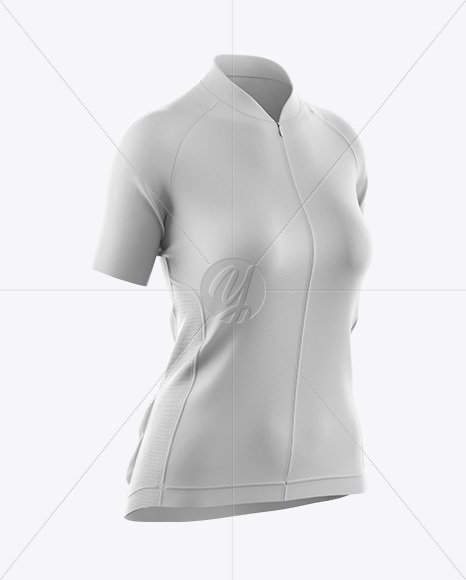 Women's Cycling Jersey Mockup - Half Side View