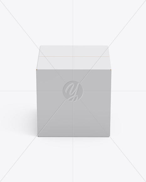 Paper Box Mockup - Side View (High-Angle Shot)