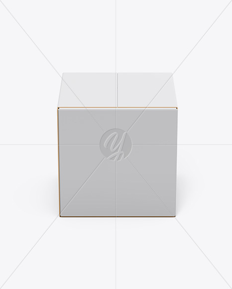 Paper Box Mockup - Front View (High-Angle Shot)