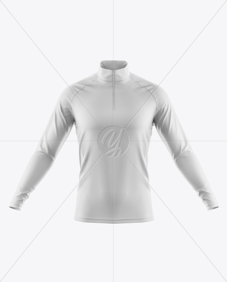 Men's Cycling Jersey With Long Sleeve Mockup - Front View - Free ...