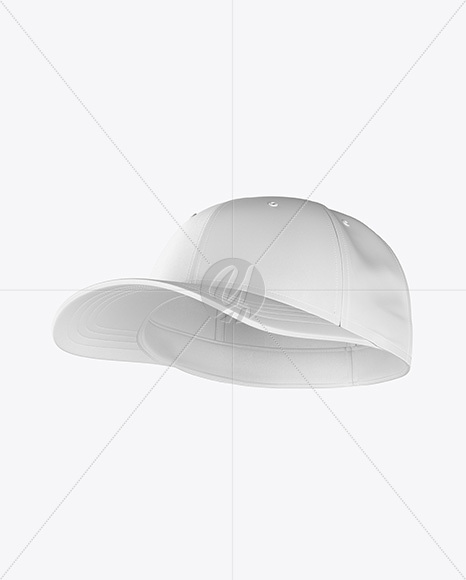 Snapback Cap Mockup - Half Side View