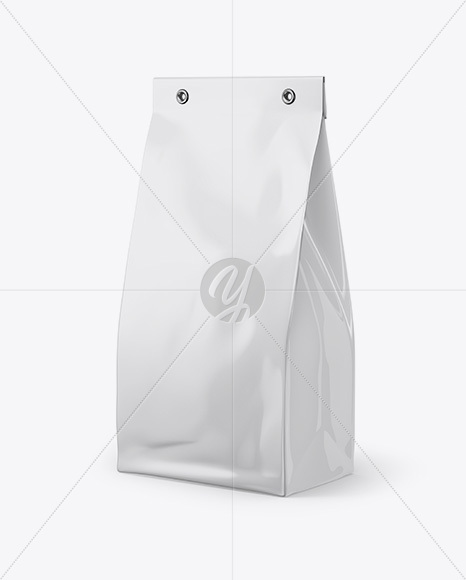 Glossy Bag Mockup - Half Side View