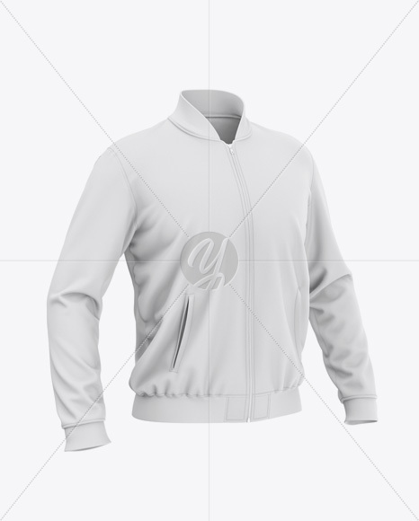 Zipped Bomber Jacket Mockup