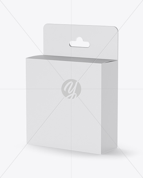 Matte Paper Box w/ Hang Tab Mockup