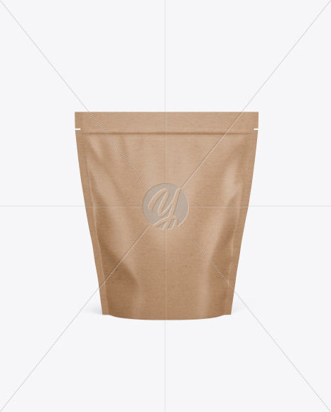 Kraft Stand Up Pouch Mockup - Front View