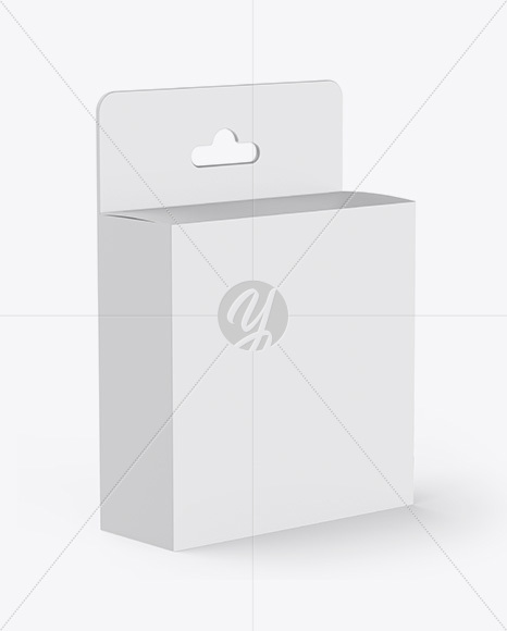 Matte Paper Box w/ Hang Tab Mockup