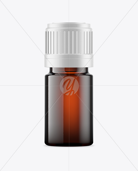 Amber Glass Oil Bottle Mockup
