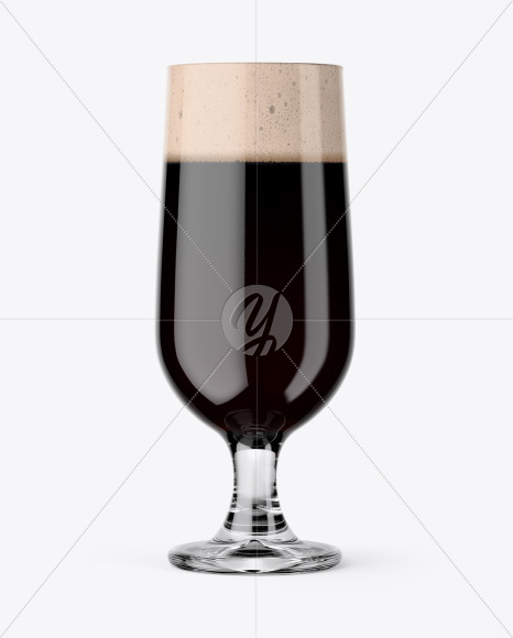 Embassy Glass with Irish Stout Beer Mockup