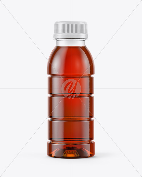 10oz Tea Bottle in Shrink Sleeve with Condensation Mockup - Front View