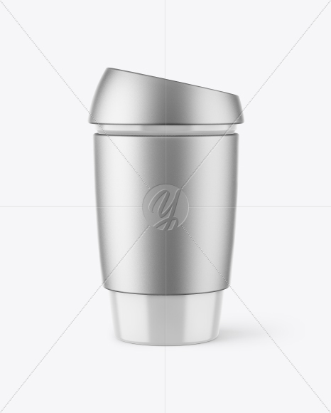 Glossy Cup with Metallized Holder Mockup - Free Download Images High