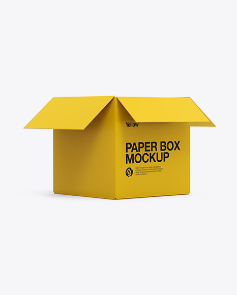 Opened Paper Box Mockup - Half Side View - Opened+Paper+Box+Mockup+Half+Side+View+Studio+Mockups