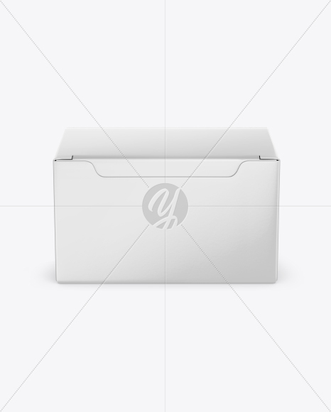 Paper Box Mockup - Front View (High-Angle Shot)