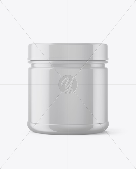 Glossy Protein Jar Mockup