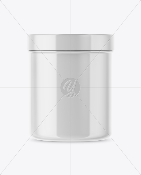 Glossy Jar Mockup - Front View