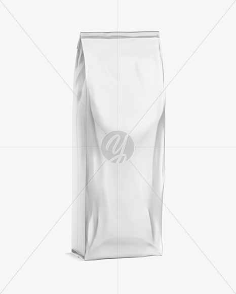 500g Glossy Coffee Bag Mockup - Half Side View