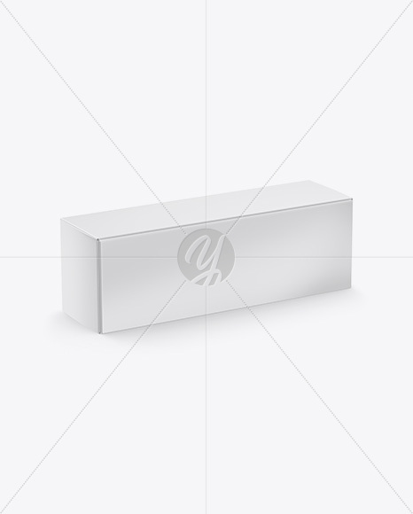 Paper Box Mockup - Half Side View (High-Angle Shot)