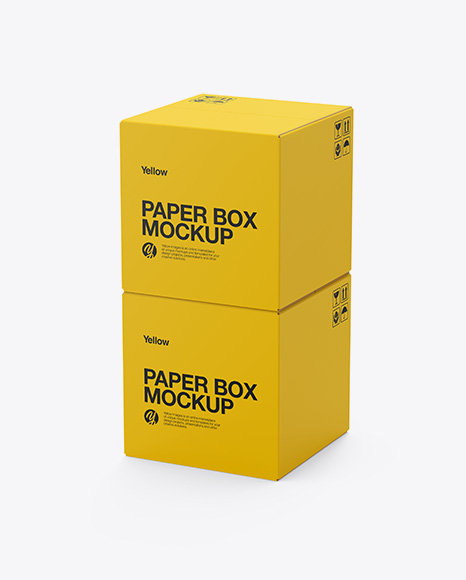 Two Paper Boxes Mockup - Half Side View - Two+Paper+Burger+Boxes+Mockup+-+Half+Side+View+Box+Mockups+...