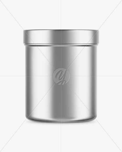 Metallic Jar Mockup - Front View