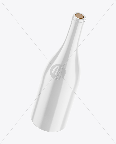 750ml Glossy Ceramic Wine Bottle Mockup - Free Download Images High