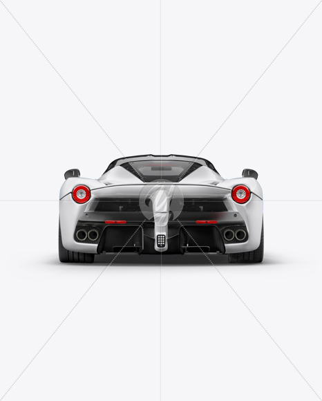 Super Car Mockup - Back View