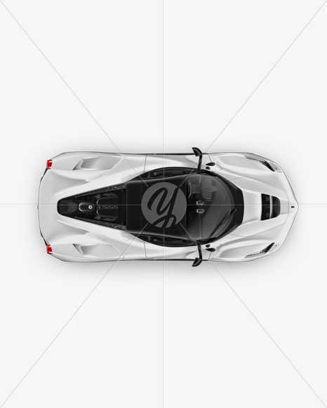 Super Car Mockup - Top View